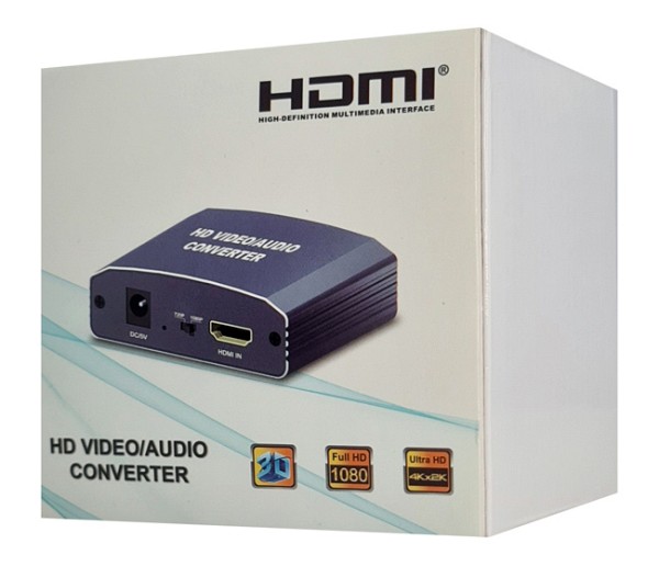 POWERTECH HDMI audio extractor CAB-H181, 4K/60Hz, γκρι CAB-H181