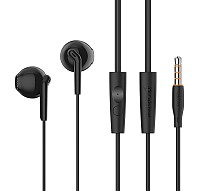 CELEBRAT earphones με μικρόφωνο G34, 3.5mm σύνδεση, 14mm, 1.2m, μαύρα G34-BK