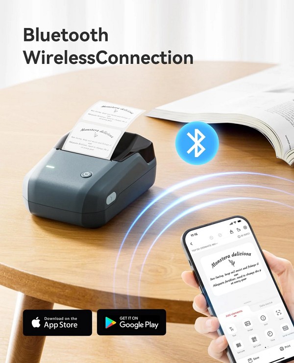 NIIMBOT smart θερμικός εκτυπωτής ετικετών B1, 203dpi, Bluetooth, μπλε B1-BL