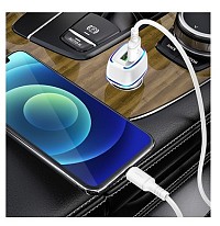 KAKU Car Charger KSC-528 Shengyu - 2xUSB - 2,8A with USB-> TYPE-C Black