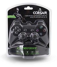 ESPERANZA GAMEPAD PS2/PS3/PC USB CORSAIR BLACK