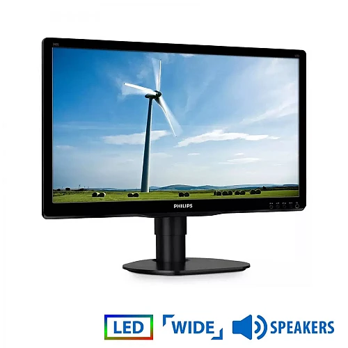 Monitor 200S4LY LED/Philips/20"/1600x900/Wide/Black/w/Speakers/Grade A-/D-SUB & DP