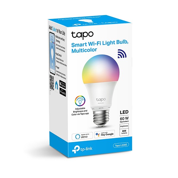 Smart Wi-Fi Light Bulb, Multicolor Dimmable(2-PACK) Tapo L530E