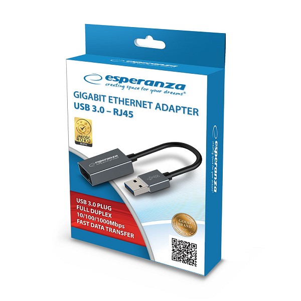 ESPERANZA GIGABIT ETHERNET 1000 MBPS ADAPTER USB 3.0–RJ45